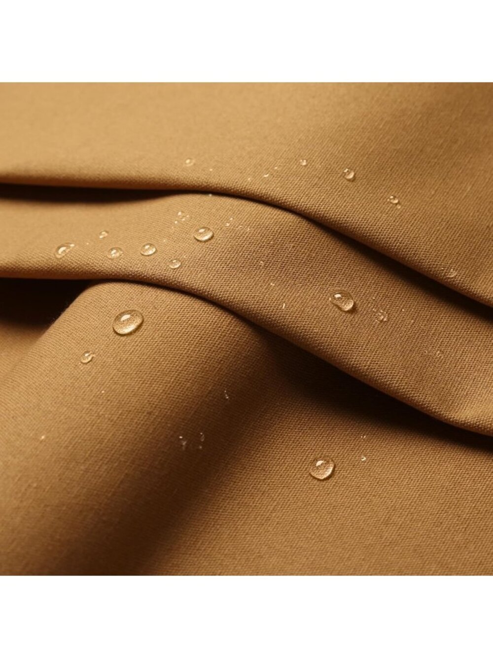 Water-Repellent Poly Cotton Canvas Fabric - 59" Wide, 4 Yards, Brown, 200g/m²